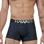 42520 Printed Microfiber Trunks Color Dark Blue Size L