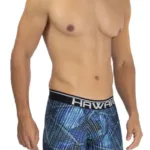 42173 Printed Microfiber Trunks Color Royal Blue Size S
