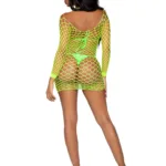 Supreme Fence Net Mini Dress - One Size - Neon Green