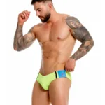 2384 Wind Swim Briefs Color Green Size XL - Image 3