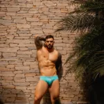 2387 Travel Swim Briefs Color Turquoise Size 2XL - Image 5