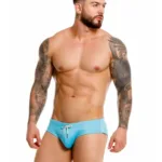 2387 Travel Swim Briefs Color Turquoise Size 2XL - Image 3
