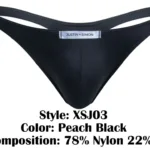 XSJ03 Classic Thongs Color Peach Black Size 2XL - Image 6