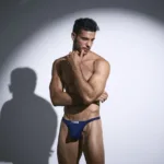 XSJ03 Classic Thongs Color Peach Navy Size M - Image 9