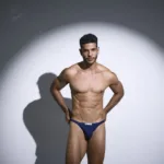 XSJ03 Classic Thongs Color Peach Navy Size M - Image 11