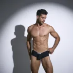 XSJ13 Cheeky Bulge Boxer Color Peach Black Size S - Image 6