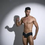 XSJ13 Cheeky Bulge Boxer Color Peach Black Size S - Image 9