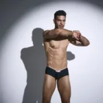 XSJ13 Cheeky Bulge Boxer Color Peach Black Size S - Image 11