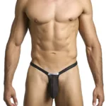 XSJBU02 Bulge Thongs Color Black Mesh Size 2XL