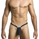 XSJBU02 Bulge Thongs Color Black Size 2XL