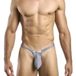 XSJBU02 Bulge Thongs Color Lurex Gray Size 2XL