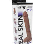 Get Lucky Real Skin 11 Dual Layer Dildo Light Brown