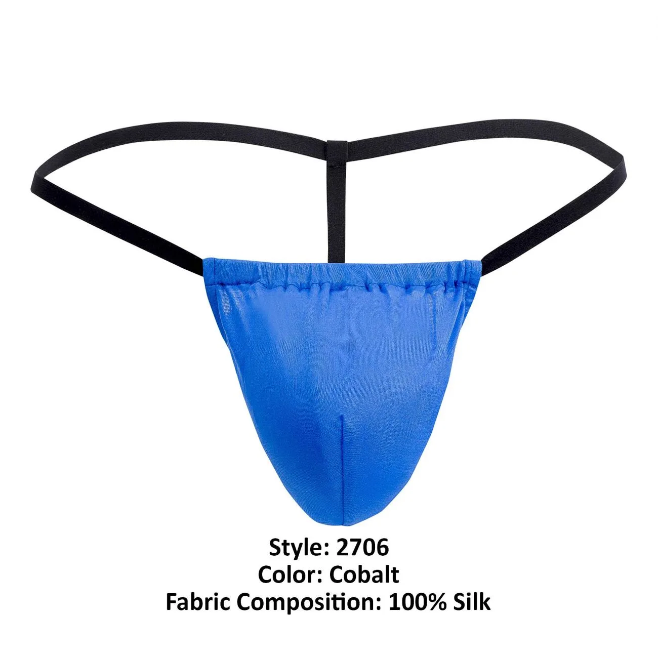2706 Silk G-String Color Cobalt Size Only Size - Image 6
