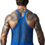 110-11C Fishnet 2 Tank Top Color Royal Size L/XL - Image 4