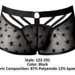 122-291 Love Star Short with Ring Color Black Size M - Image 7