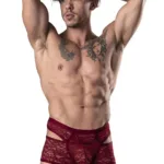 126-289 Lucifer Cut Out Short Color Burgundy Size L