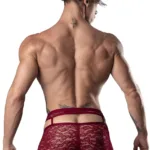 Alternative view of 126-289 Lucifer Cut Out Short Color Burgundy Size L