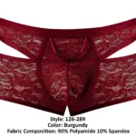 126-289 Lucifer Cut Out Short Color Burgundy Size L - Image 8