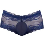 127-280 Sassy Lace Mini Short Sheer Pouch Color Navy Size L - Image 5