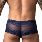 Alternative view of 127-280 Sassy Lace Mini Short Sheer Pouch Color Navy Size L