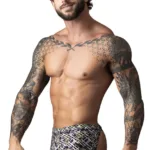 148-303 Gridlocked Strappy Back Short Color Printed Size S - Image 4