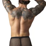 Alternative view of 152-11C Fishnet 2 Pouch Short Color Black Size L