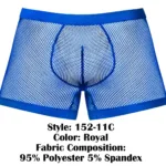 152-11C Fishnet 2 Pouch Short Color Royal Size M - Image 7