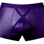 152-302 Eggplant Crossover Short Color Plum Size M - Image 4