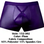 152-302 Eggplant Crossover Short Color Plum Size M - Image 6