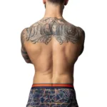 Alternative view of 160-299 Soo Cumfy Boxer Brief Color Navy-Orange Size L