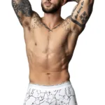 160-299 Soo Cumfy Boxer Brief Color White-Black Size L