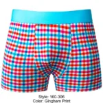 160-306 So Comfy Gingham Boxer Brief Color Gingham Print Size M - Image 5