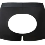 162-304 Open Ended Moonshine Short Open Front Elastic Cock Ring Color Black Size S/M - Image 5