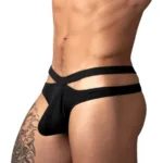 237-308 Eco Cozy Cutout Thong Color Black Size L/XL