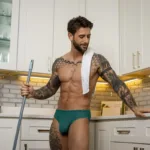 330-305 Ripple Moon Jock Color Teal Size S/M - Image 3