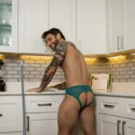 330-305 Ripple Moon Jock Color Teal Size S/M - Image 4
