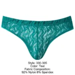 330-305 Ripple Moon Jock Color Teal Size S/M - Image 8