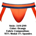 349-299 Soo Cumfy Jockstrap Color Orange Size S/M - Image 6