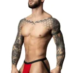 349-300 Hot Mesh Jock Color Black-Red Size L/XL