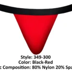 349-300 Hot Mesh Jock Color Black-Red Size L/XL - Image 7