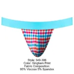 349-306 So Comfy Gingham Jock Color Gingham Print Size L/XL - Image 5