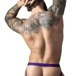 350-302 Eggplant Crossover Jock Color Plum Size S/M - Image 3