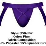 350-302 Eggplant Crossover Jock Color Plum Size S/M - Image 7