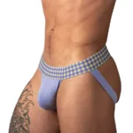 350-306 So Comfy Gingham Jock Color Purple Size L/XL