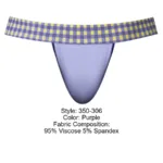 350-306 So Comfy Gingham Jock Color Purple Size L/XL - Image 5
