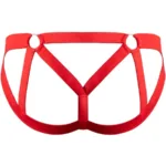 352-307 Mesh 2 Strappy Ring Jock Color Red Size S/M - Image 4