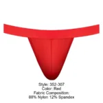 352-307 Mesh 2 Strappy Ring Jock Color Red Size S/M - Image 5