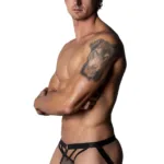 386-291 Love Star Jock with Ring Color Black Size L/XL