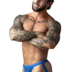 Alternative view of 388-11C Fishnet 2 Jockstrap Color Royal Size L/XL