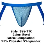 388-11C Fishnet 2 Jockstrap Color Royal Size S/M - Image 6